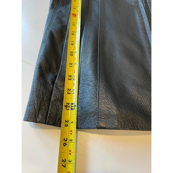 East 5th Genuine Leather Jacket Zip Up Lined Pockets Size Small Tailored Y2K - Picture 8 of 8